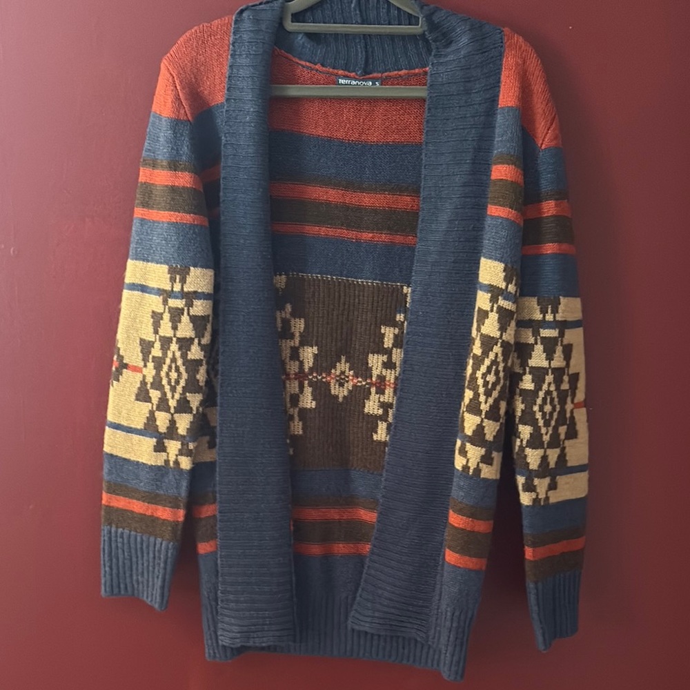 Terranova / Women’s Multicolor Sweater Aztec Boho